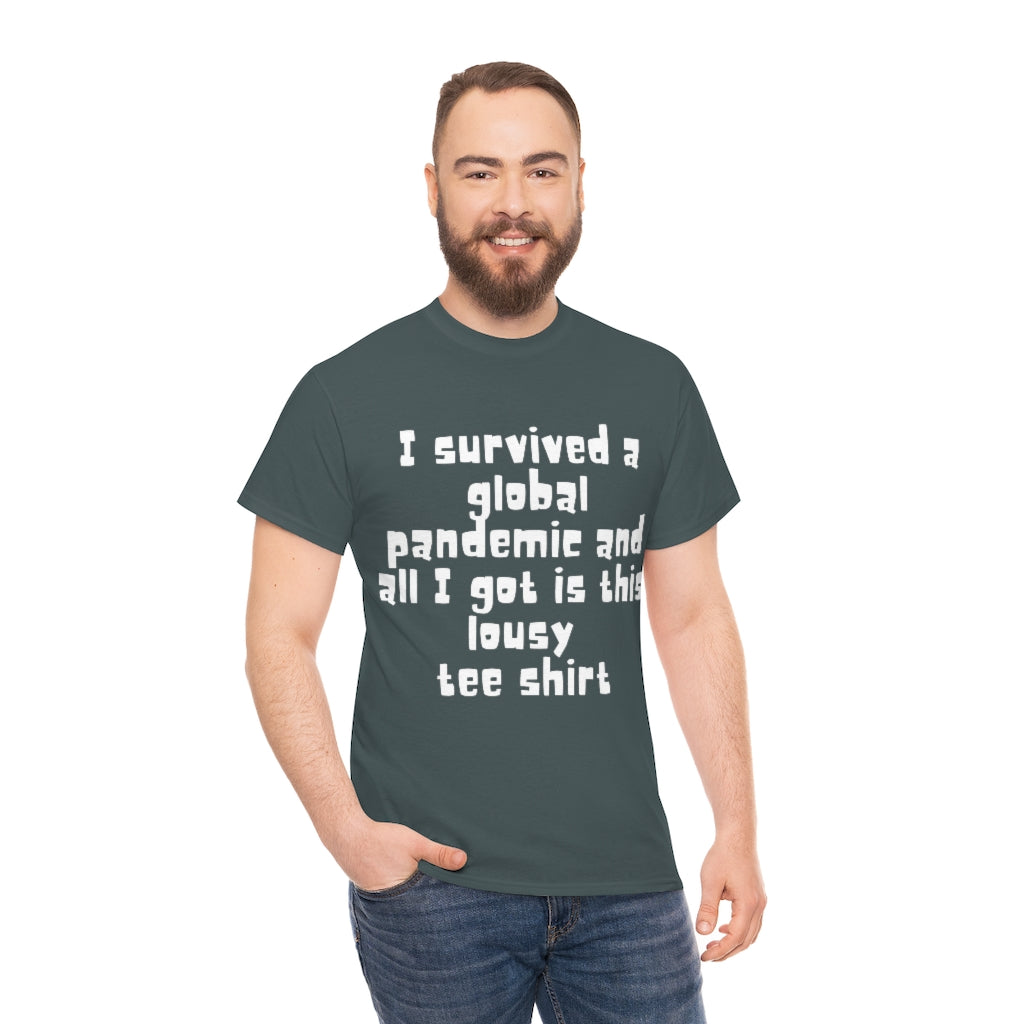 I survived a global pandemic and all I got was this lousy tee shirt - Unisex Heavy Cotton Tee