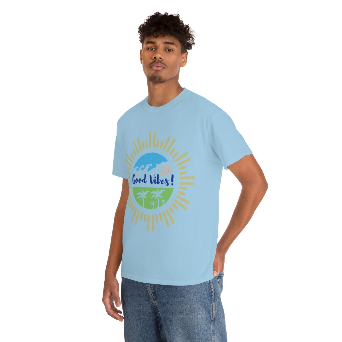 Good Vibes Summer Surf - Unisex Heavy Cotton Tee