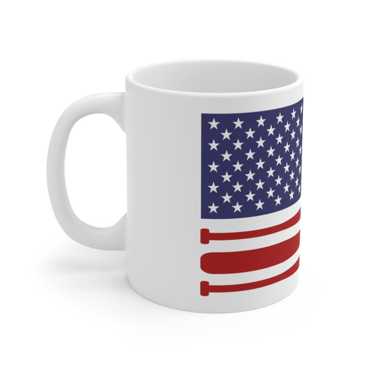 USA Flag Baseball - Ceramic Mug 11oz