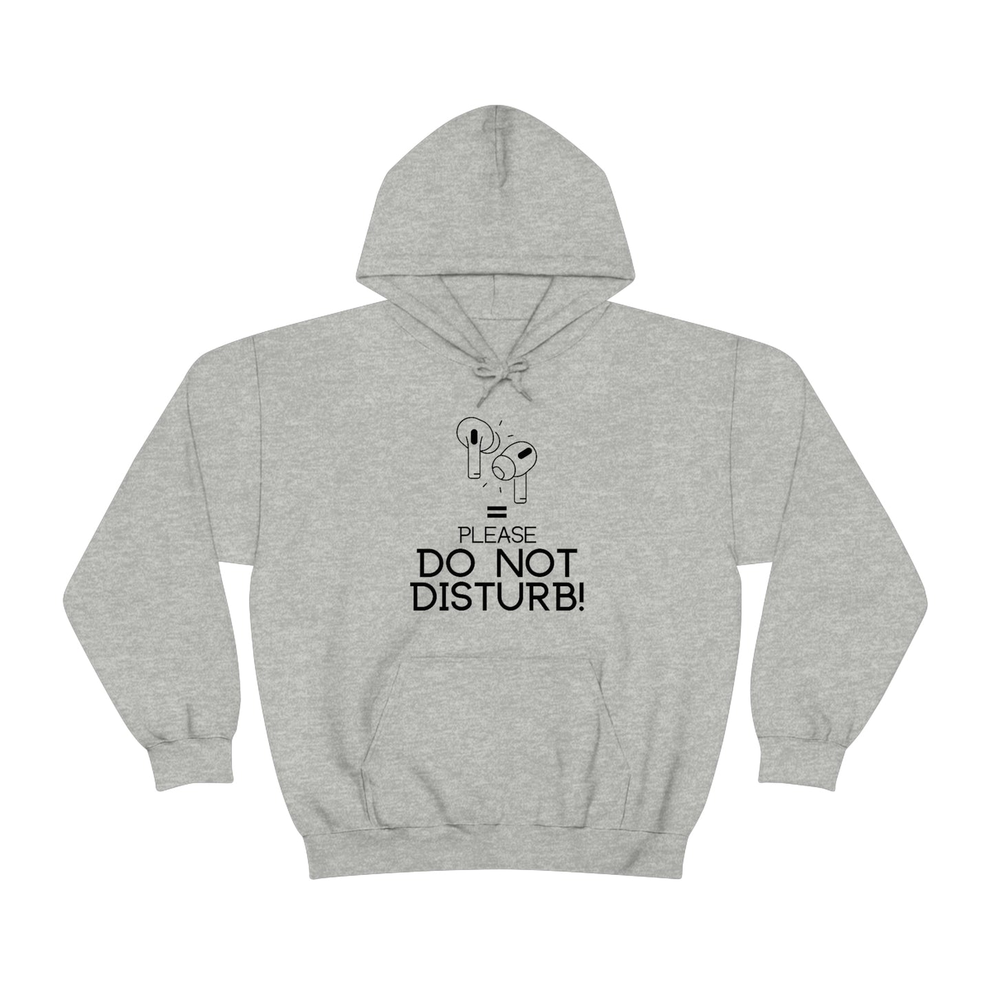 Earphone equals Do Not Disturb - Unisex Heavy Blend™ Hooded Sweatshirt