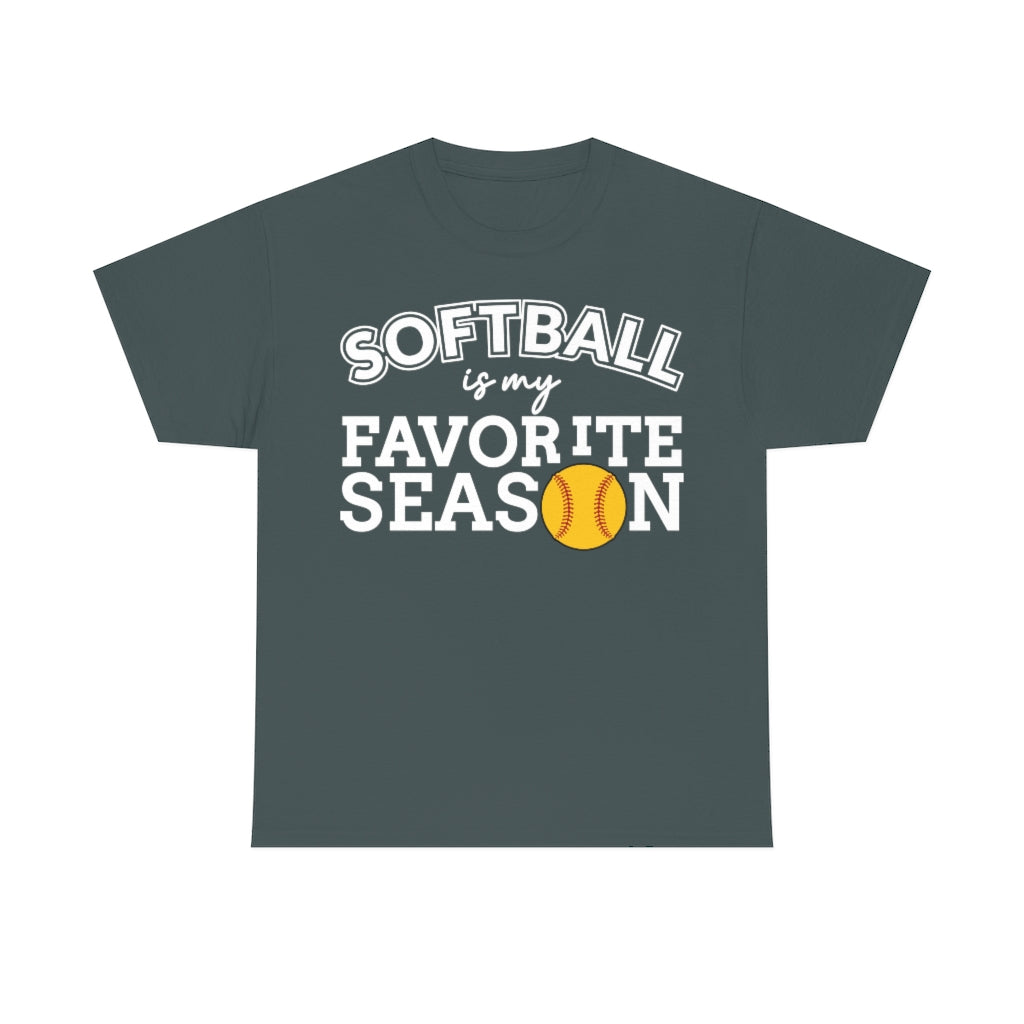 Softball Is My Favorite Season - Unisex Cotton Tee