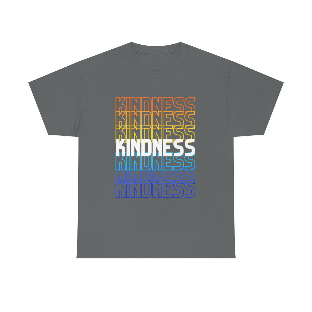 KINDNESS - repeating rainbow - Unisex Heavy Cotton Tee