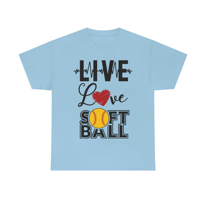 Live Love Softball - Unisex Cotton Tee