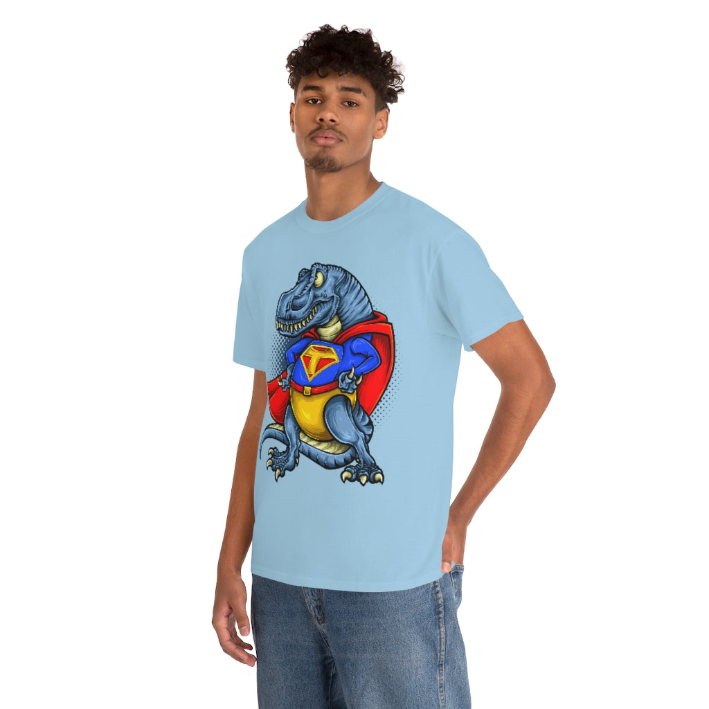 Cartoon Art - Super T-Rex - Unisex Heavy Cotton Tee