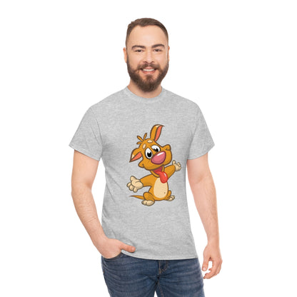 Cartoon Dog - little pupper - Unisex Heavy Cotton Tee