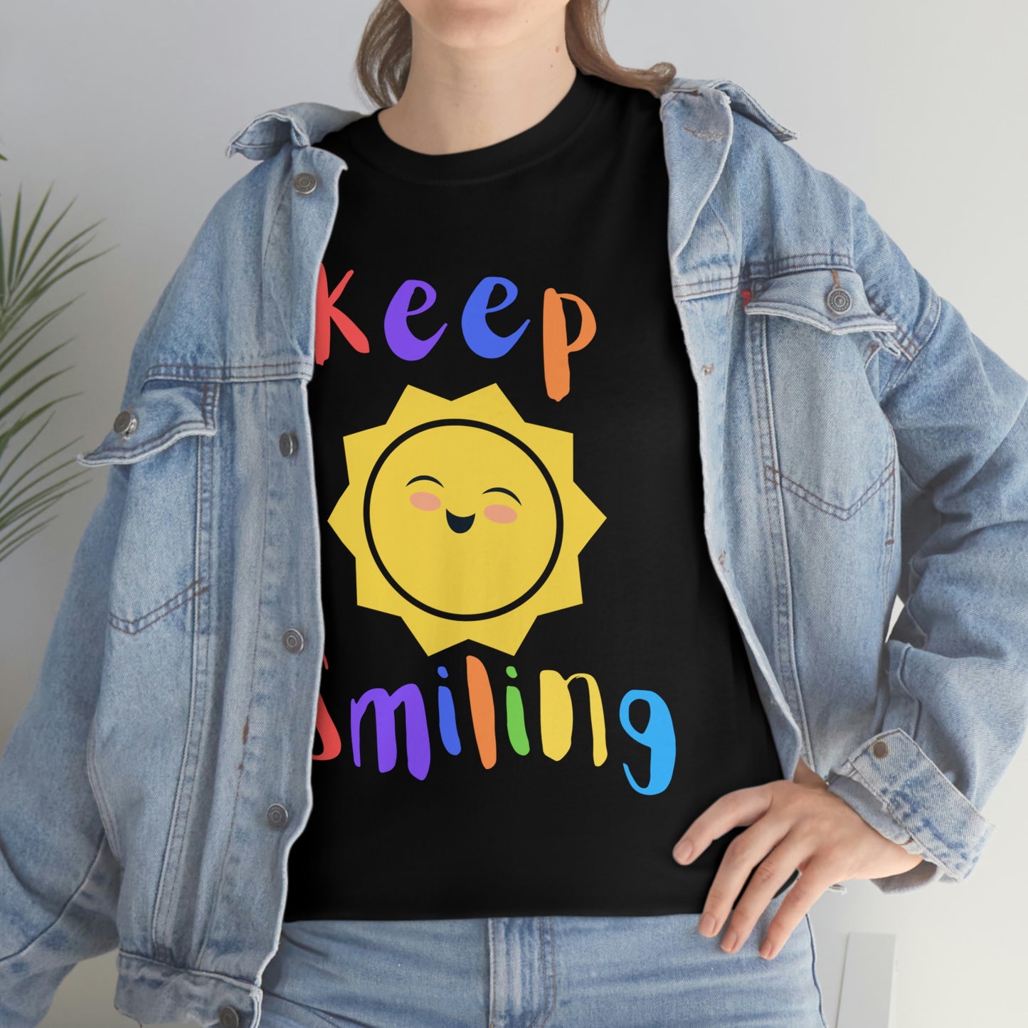 Keep Smiling - Sun - Unisex Heavy Cotton Tee