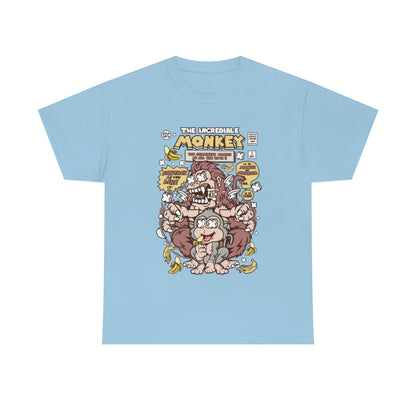 Cartoon Mad Monkey Comic Book Cover - Unisex Heavy Cotton Tee