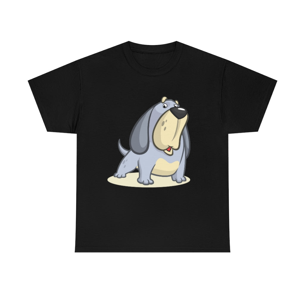 Cartoon Big Grey Dog - Unisex Heavy Cotton Tee