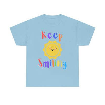 Keep Smiling - Sun - Unisex Heavy Cotton Tee