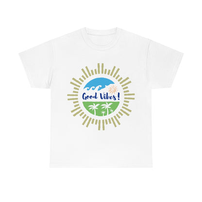 Good Vibes Summer Surf - Unisex Heavy Cotton Tee