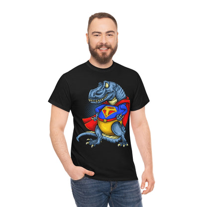 Cartoon Art - Super T-Rex - Unisex Heavy Cotton Tee